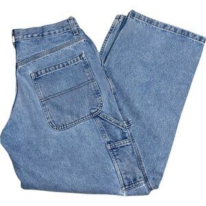 Y2K Carpenter Baggy Wide Leg Light Wash Jeans Womens 16 Vintage